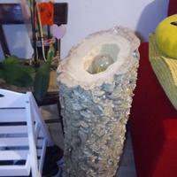 Lampada Artigianale di Sughero con Lampadina Led