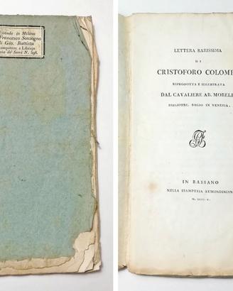 LETTERA RARISSIMA DI CRISTOFORO COLOMBO 1810