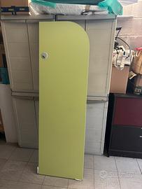 Piano scrivania verde pistacchio con passacavi