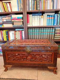 Baule Cassapanca Orientale Vintage in Legno