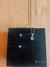 Set orecchini e collana argento