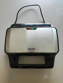 Griglia Elettrica Grill 3 in 1 Inox BBQ Carne