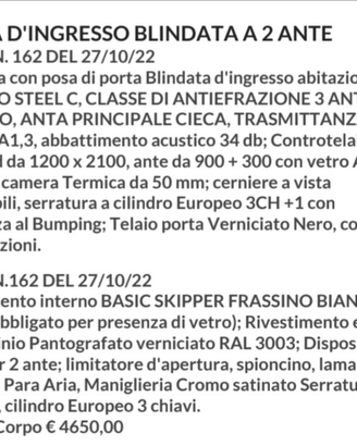 Porta blindata coinventata 110% ecobonus 50%