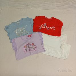 Lotto 4 T-shirt bambina 9-10 anni