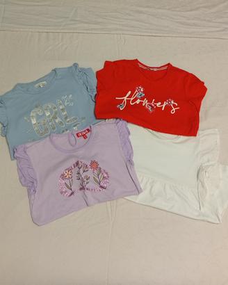 Lotto 4 T-shirt bambina 9-10 anni