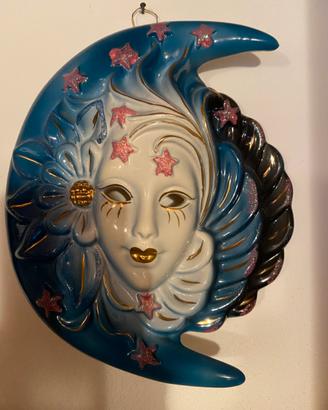 Decorazione maschera mezza luna arredo