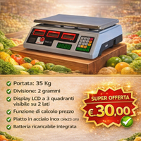 BILANCIA ELETTRONICA DIGITALE A BATTERIA KEYMAN