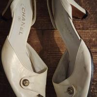 sandaletto Chanel in pelle morbida n. 37, 5 EU