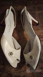 sandaletto Chanel in pelle morbida n. 37, 5 EU