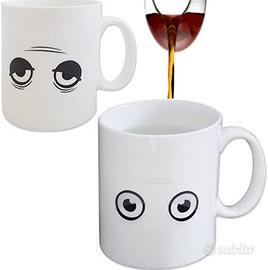 tazza termosensibile sguardo assonato sveglio