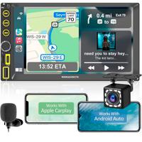 A-pple CarPlay & Android Auto Autoradio 2 Din, ric