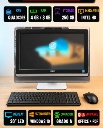 PC Aio Pc All in One  Quadcore intel Win10
