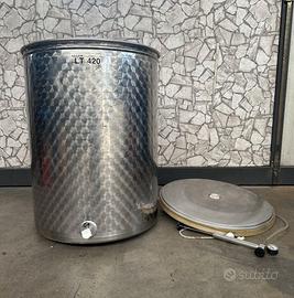 Botte - cisterna da 420 litri in acciaio inox