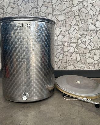 Botte - cisterna da 420 litri in acciaio inox