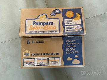 Pannolini pampers tg XL sole e luna 82pezzi nuovi