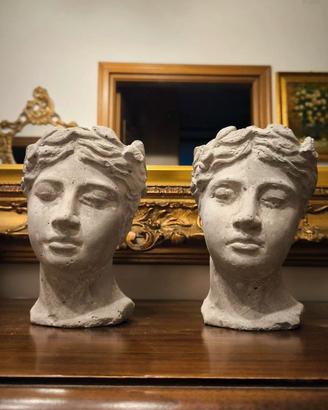 Vasi scultura statua ragazza in cemento e fibra 2