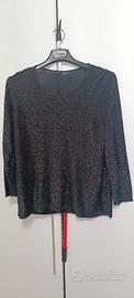 Maglia donna nera con lurex – elegante e brillante