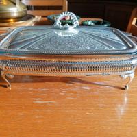 Vassoio portavivande vintage placcato argento