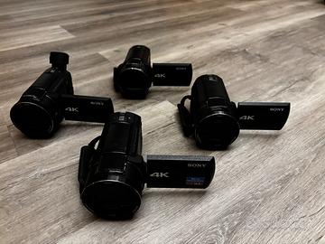 Blocco di 4 videocamere varie Sony Handycam 4K