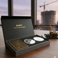 Set di medaglie placcate in argento con carte da g