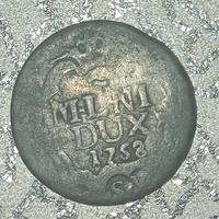 Milano,arg.mistura, 5 soldi 1758