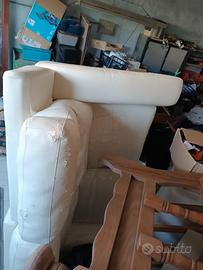 divano semipelle reclinabile per due