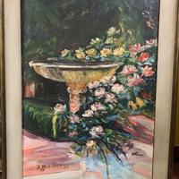 Quadro pittura olio su tela Nino Menchini 1985