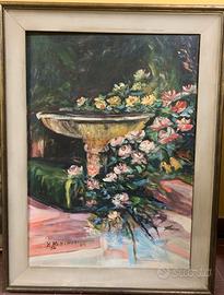 Quadro pittura olio su tela Nino Menchini 1985