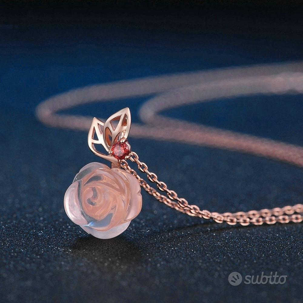 Collana donna nodo rosa cipria