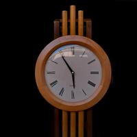 Orologio a pendolo in legno a colonna