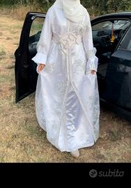 Abito tradizionale marocchino bianco sposa occasio