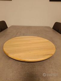 Vassoio Girevole "Lazy Susan" in Legno Naturale