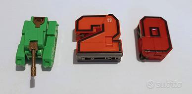 3x Megabot Mini Transformer Numero Veicolo