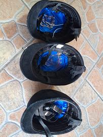 n.3 cap per equitazione monta inglse mis.54, 57 e 