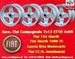 4 pz. cerchi Fiat Campagnolo 7x13 ET10 124 Spider