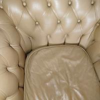 Poltrona in pelle comoda di un noto marchio