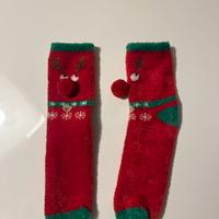 Calzine in ciniglia natalizie ed abbigliamento