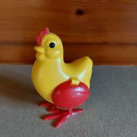 gallina che depone uova. Vintage.
