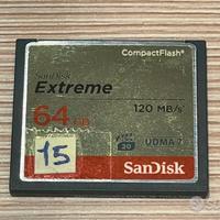 Schede CF da 64 Gb compact flash Sandisk Extreme