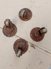 ruote vintage in ferro e ottone 