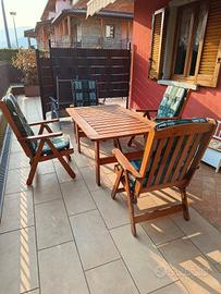 Set tavolo da giardino +4  Sedie