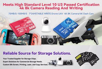 MICRO SD 128gb Classe 10 U3 A1 disp 10 unità