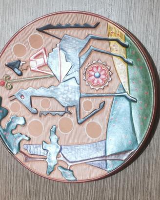 piatto di terracotta da appendere