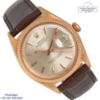 ROLEX Datejust 1601 silver dial pink gold 18KT