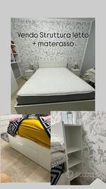Struttura letto con materasso