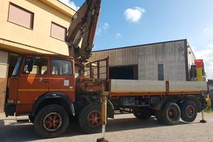 Autocarro fiat 691n cassone fisso e gru pm 34003