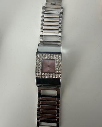 Orologio rosa con strass