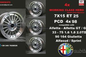 Cerchi 15 pollici AlfaRomeo Alfetta gtv 33 75 90