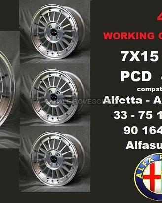 Cerchi 15 pollici AlfaRomeo Alfetta gtv 33 75 90