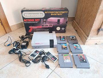 Nintendo NES, scatola, controller , giochi 